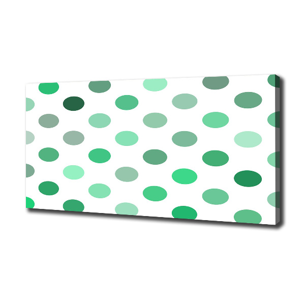 Schilderij op canvas Groene stippen