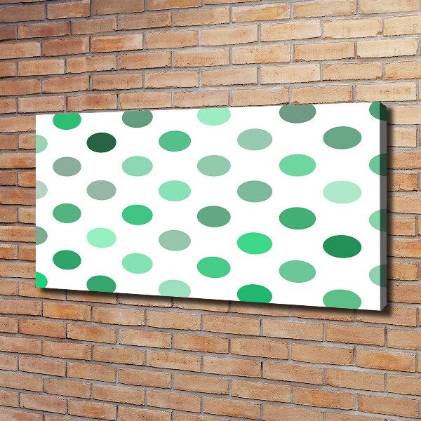 Schilderij op canvas Groene stippen