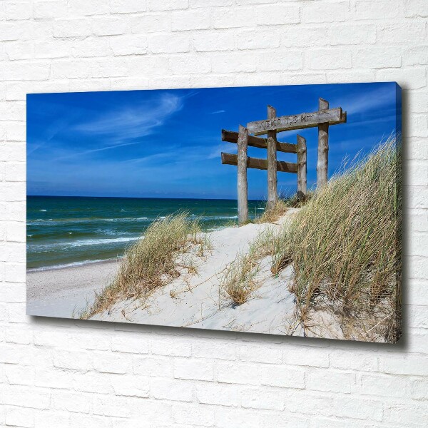 Foto canvas duinen aan zee