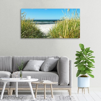 Foto op canvas duinen aan zee