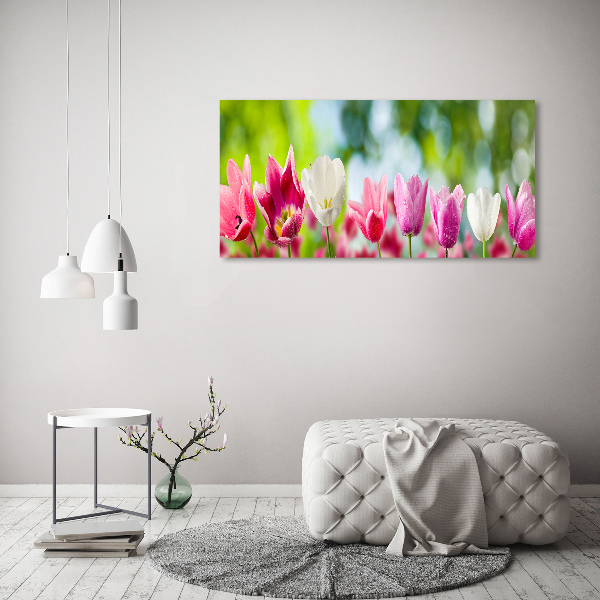 Schilderij op canvas Tulpen