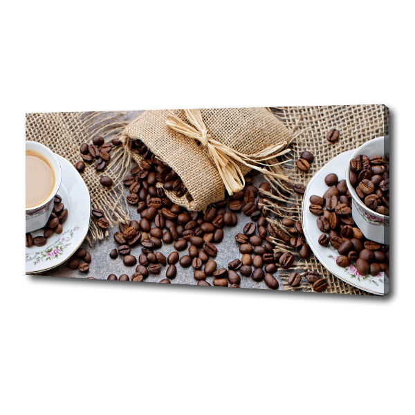 Foto op canvas Koffie met melk