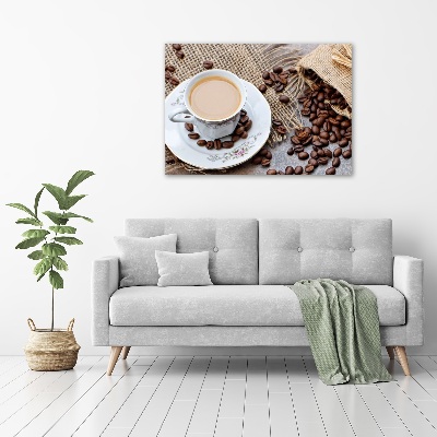 Foto op canvas Koffie met melk