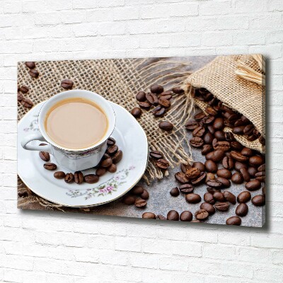 Foto op canvas Koffie met melk