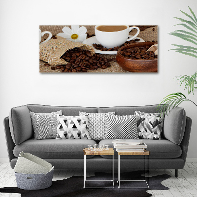 Canvas foto Koffie met melk