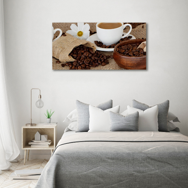 Canvas foto Koffie met melk