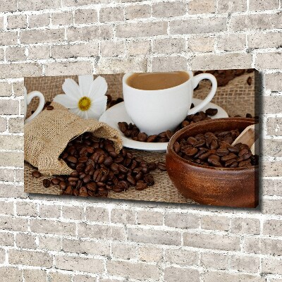 Canvas foto Koffie met melk