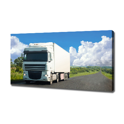 Foto canvas Witte vrachtwagen