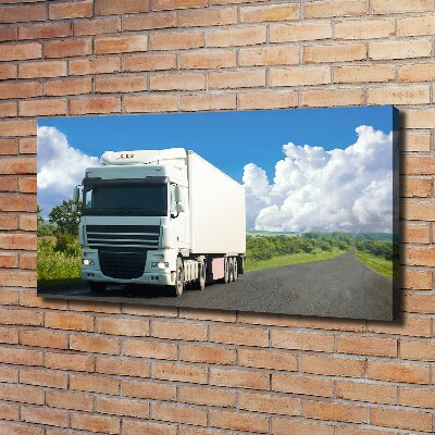 Foto canvas Witte vrachtwagen