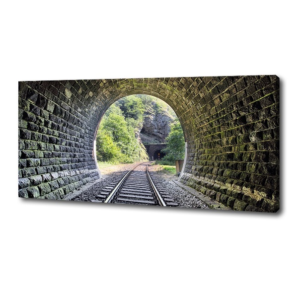 Canvas foto Spoorwegtunnel