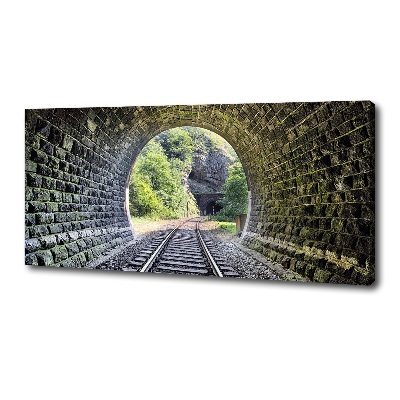 Canvas foto Spoorwegtunnel
