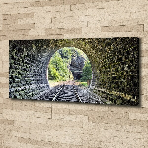 Canvas foto Spoorwegtunnel