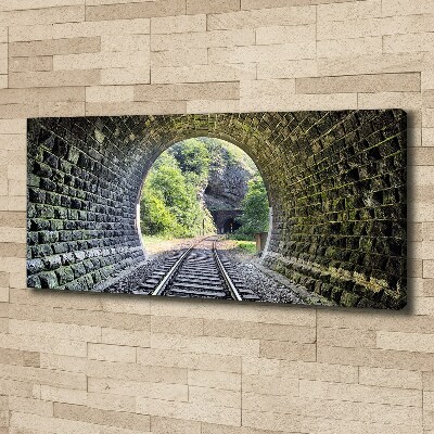 Canvas foto Spoorwegtunnel