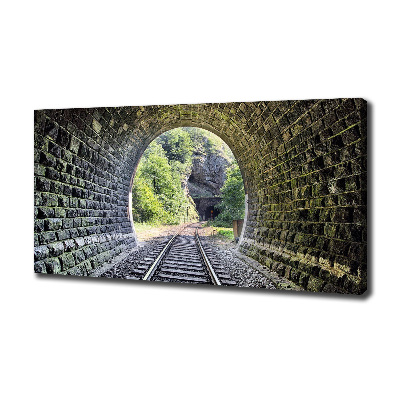 Canvas foto Spoorwegtunnel