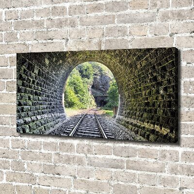 Canvas foto Spoorwegtunnel