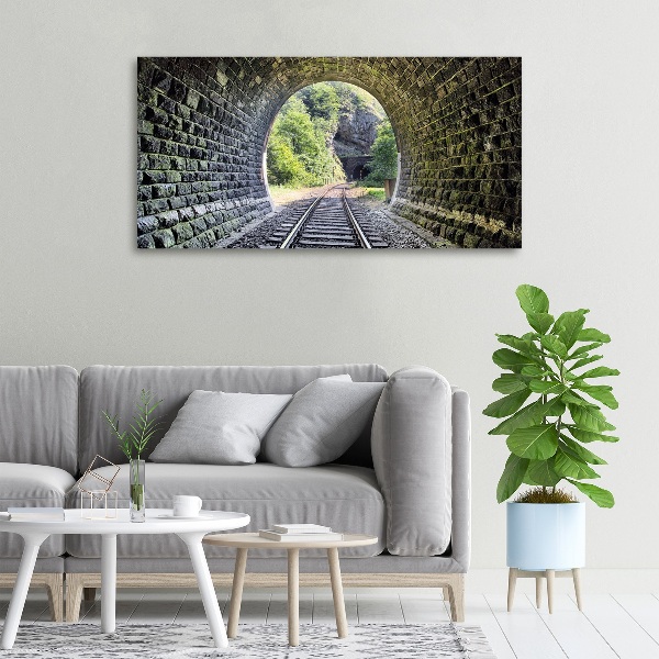 Canvas foto Spoorwegtunnel