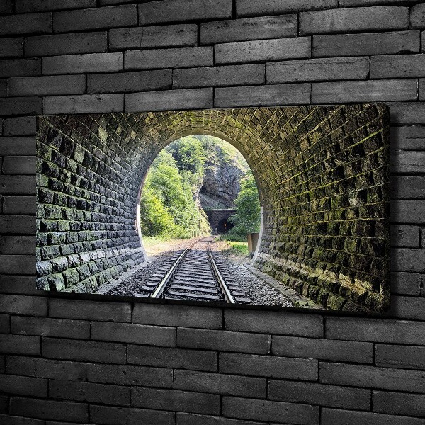 Canvas foto Spoorwegtunnel
