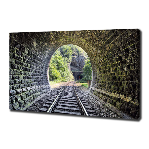 Canvas foto Spoorwegtunnel