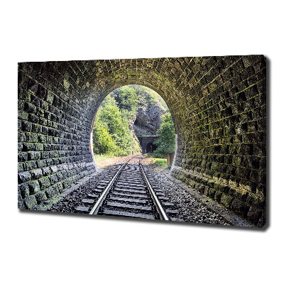 Canvas foto Spoorwegtunnel