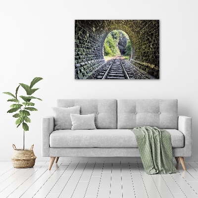 Canvas foto Spoorwegtunnel