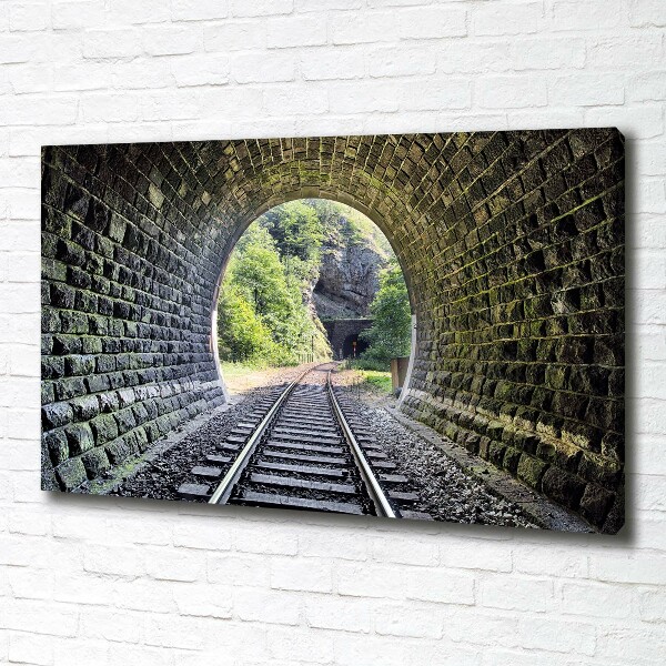Canvas foto Spoorwegtunnel
