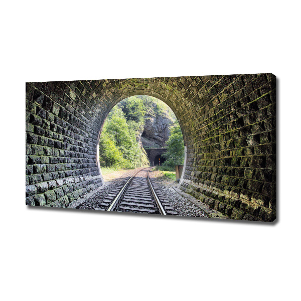 Canvas foto Spoorwegtunnel