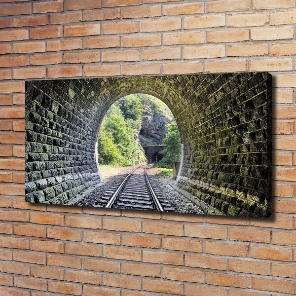 Canvas foto Spoorwegtunnel