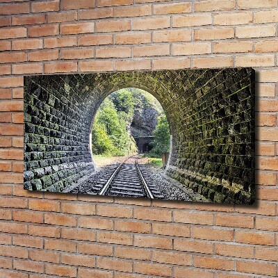Canvas foto Spoorwegtunnel