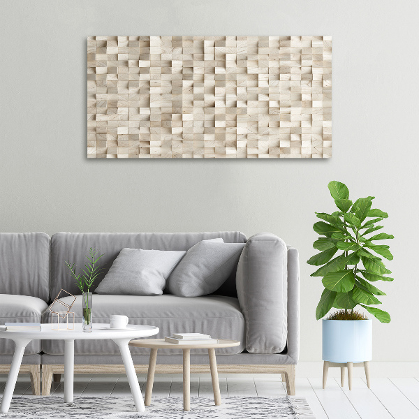 Canvas foto Houten kubussen
