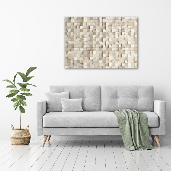 Canvas foto Houten kubussen