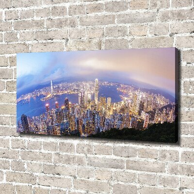 Canvas schilderij Panorama van Hongkong