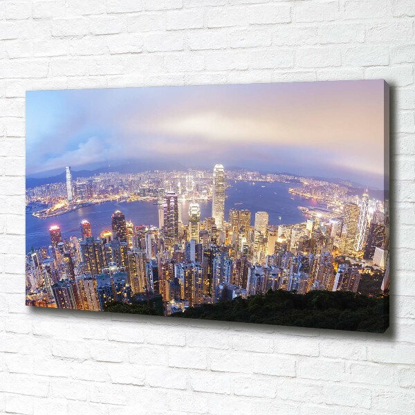 Canvas schilderij Panorama van Hongkong