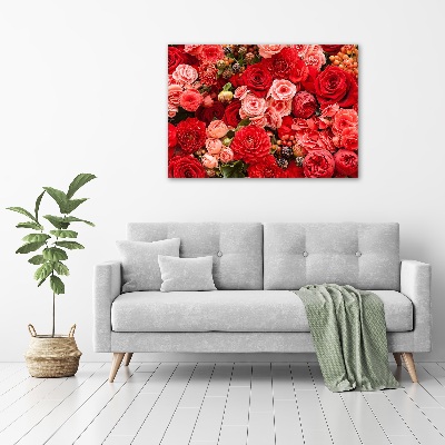 Canvas foto Rode bloemen