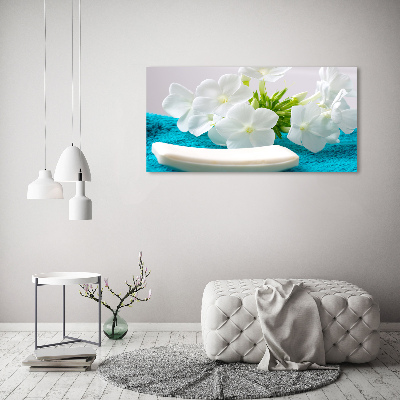 Canvas schilderij Witte spabloemen