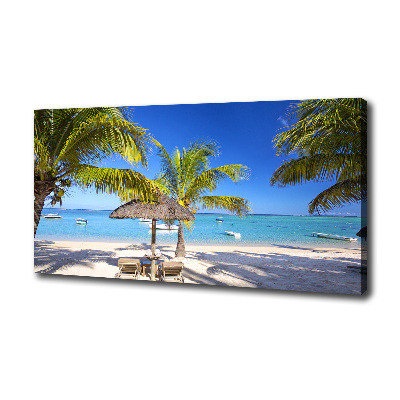 Canvas foto Mauritius Strand