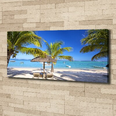 Canvas foto Mauritius Strand
