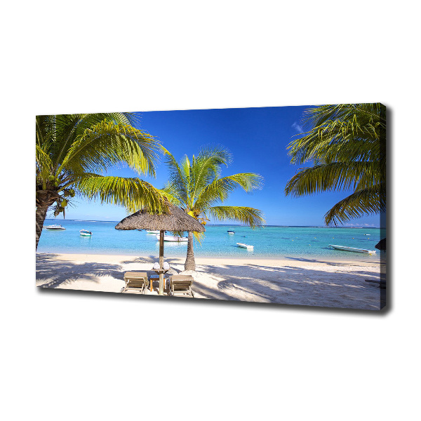 Canvas foto Mauritius Strand