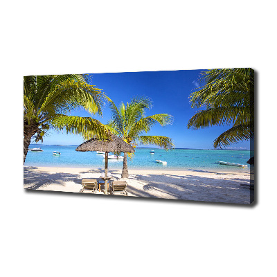 Canvas foto Mauritius Strand
