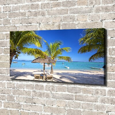 Canvas foto Mauritius Strand