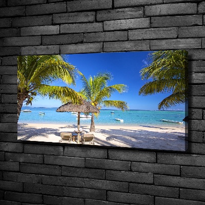 Canvas foto Mauritius Strand