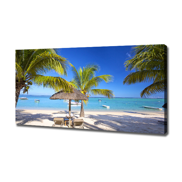 Canvas foto Mauritius Strand