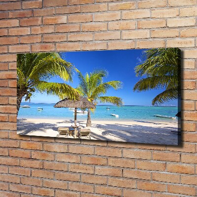 Canvas foto Mauritius Strand