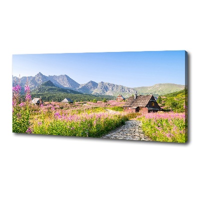 Foto canvas Berghutten