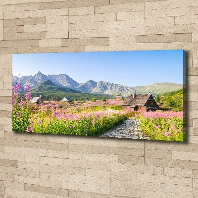Foto canvas Berghutten