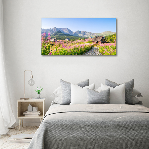 Foto canvas Berghutten