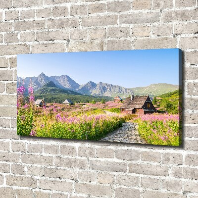 Foto canvas Berghutten