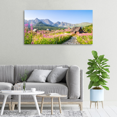 Foto canvas Berghutten