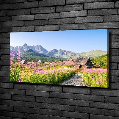 Foto canvas Berghutten
