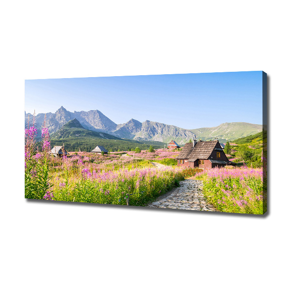 Foto canvas Berghutten