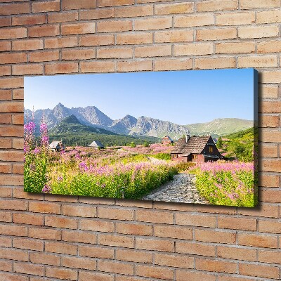 Foto canvas Berghutten